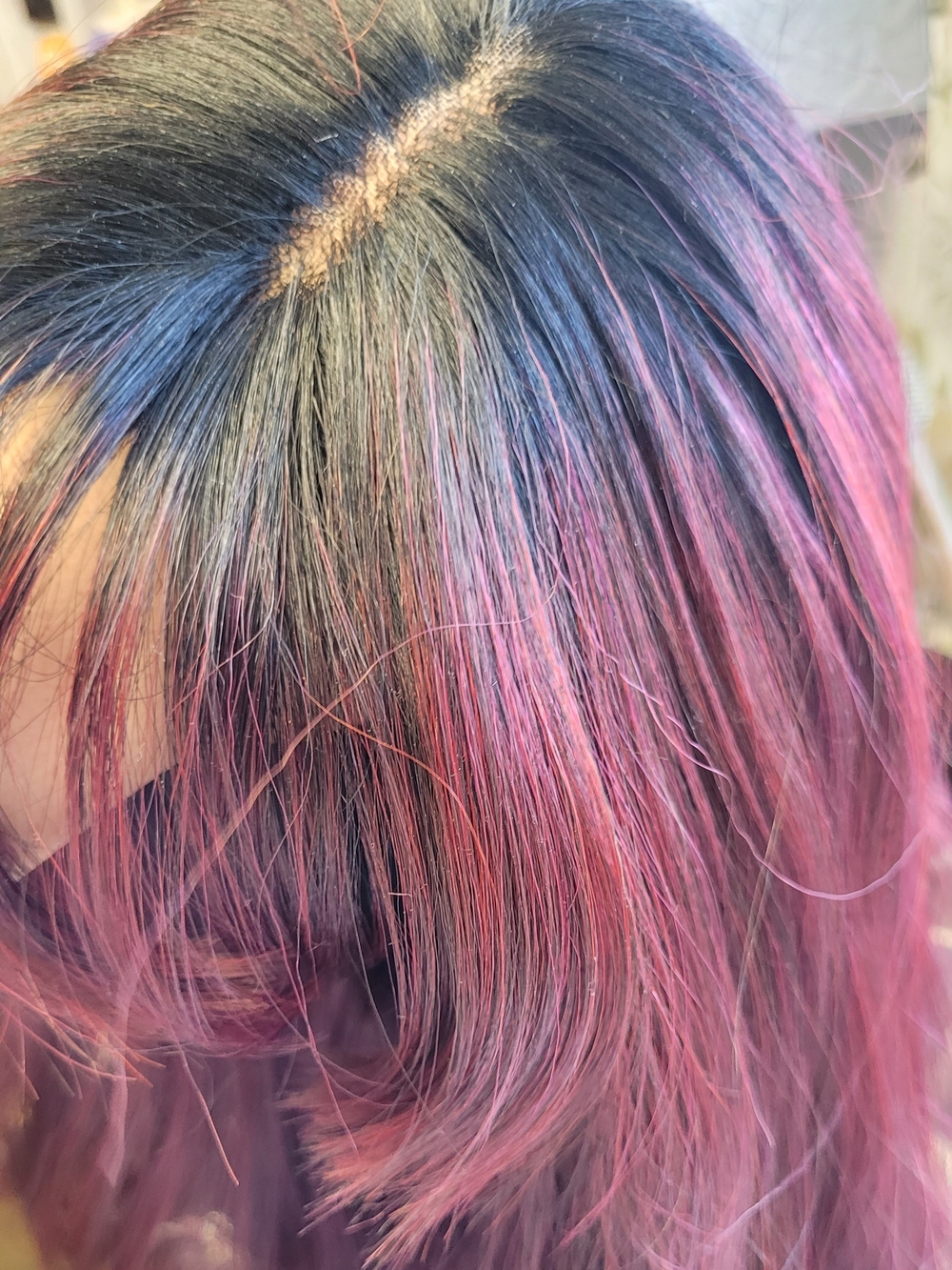 Vibrant Burgundy Ombre Women’s Hair - Fashion Color Blend